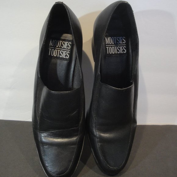 Mootsies Tootsies Black Low Heeled Slip On  Size 6.5 Medium - Picture 3 of 16